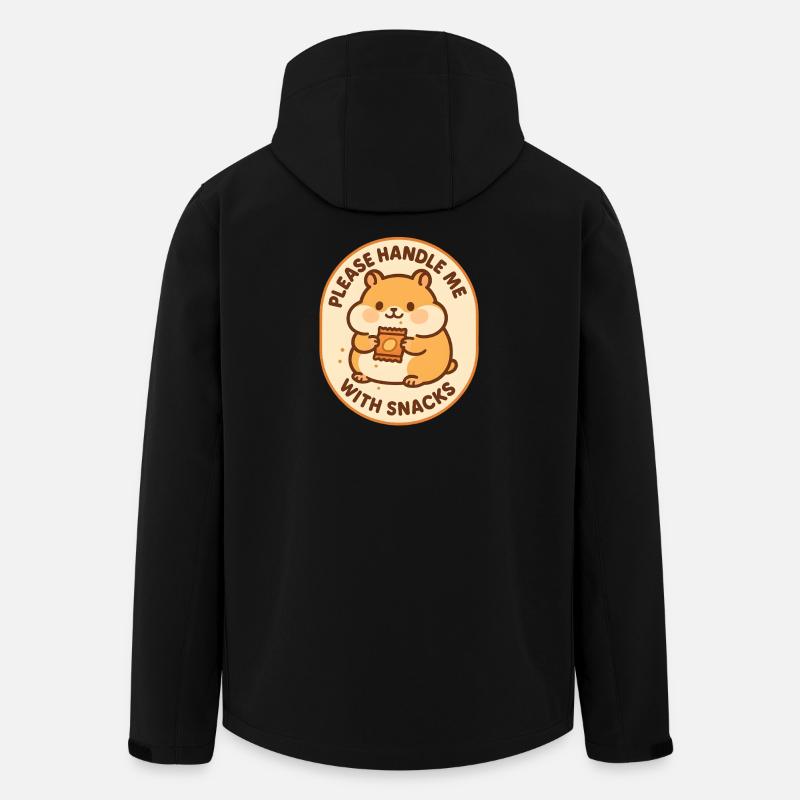 Mit Snacks behandeln | Hamster Humor - Recycelte Männer Softshell-Jacke von Stanley/Stella - Schwarz