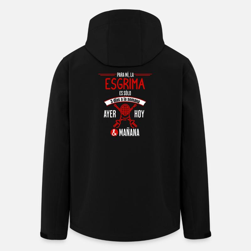 Passion quotidienne de l’escrime - Veste softshell homme en polyester recyclé Stanley/Stella - noir