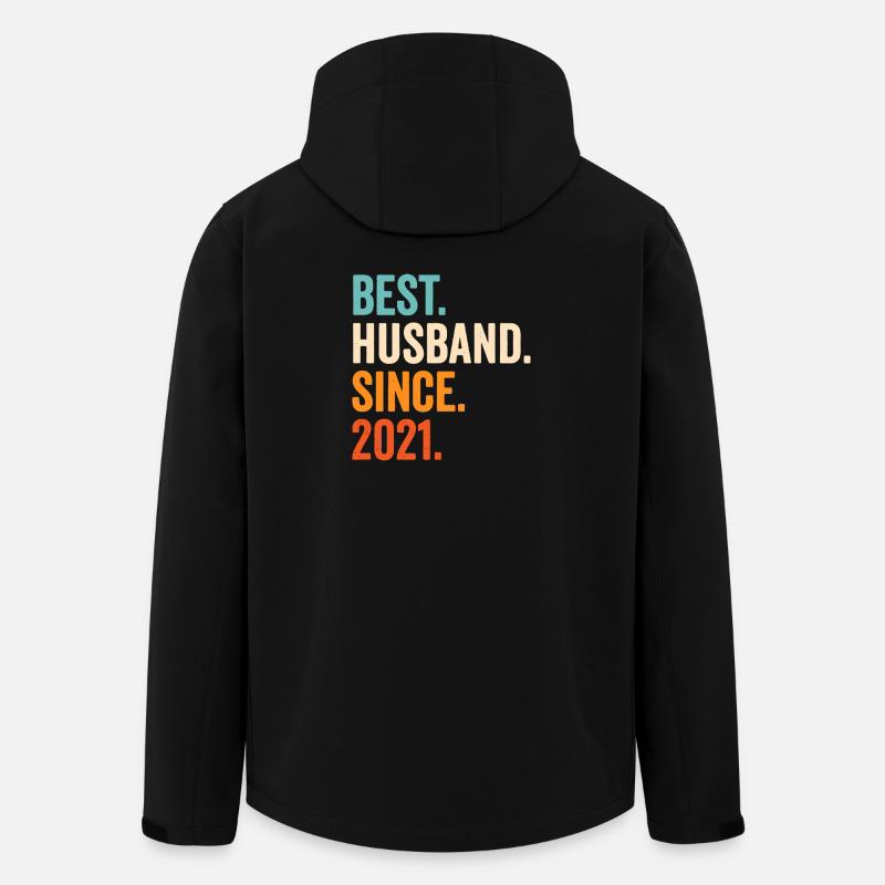 Best Husband Since 2021 - Men’s Recycled Softshell Jacket by Stanley/Stella - black