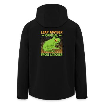 Frog Catcher Leap Adviser Official Frog - Men’s Recycled Softshell Jacket by Stanley/Stella - black - Back - AI Model Male 185 light (185cm)