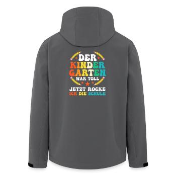 Kita Erste Klasse Schüler Kindergarten - Recycelte Männer Softshell-Jacke von Stanley/Stella - Anthrazit - Hinten - AI Model Male 185 light (185cm)