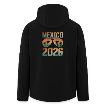 Mexiko 2026 - Recycelte Männer Softshell-Jacke von Stanley/Stella - Schwarz - Hinten - AI Model Male 185 light (185cm)