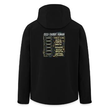 Home Schooling - Recycelte Männer Softshell-Jacke von Stanley/Stella - Schwarz - Hinten - AI Model Male 185 light (185cm)