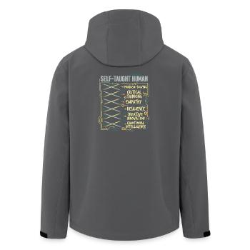 Home Schooling - Men’s Recycled Softshell Jacket by Stanley/Stella - anthracite - Back - AI Model Male 185 light (185cm)
