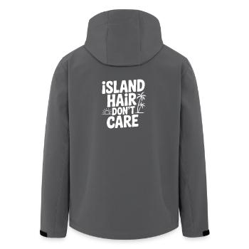 Island Hair ist mir egal. - Recycelte Männer Softshell-Jacke von Stanley/Stella - Schwarz - Hinten - AI Model Male 185 light (185cm)