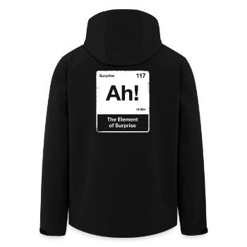 Ah! Überraschungsmoment – Projekt Hail Mary Fan - Recycelte Männer Softshell-Jacke von Stanley/Stella - Schwarz - Hinten - AI Model Male 185 light (185cm)