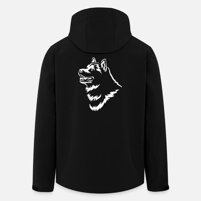 Alaskan Malamute Head "Black Edition" - Men’s Recycled Softshell Jacket by Stanley/Stella - black