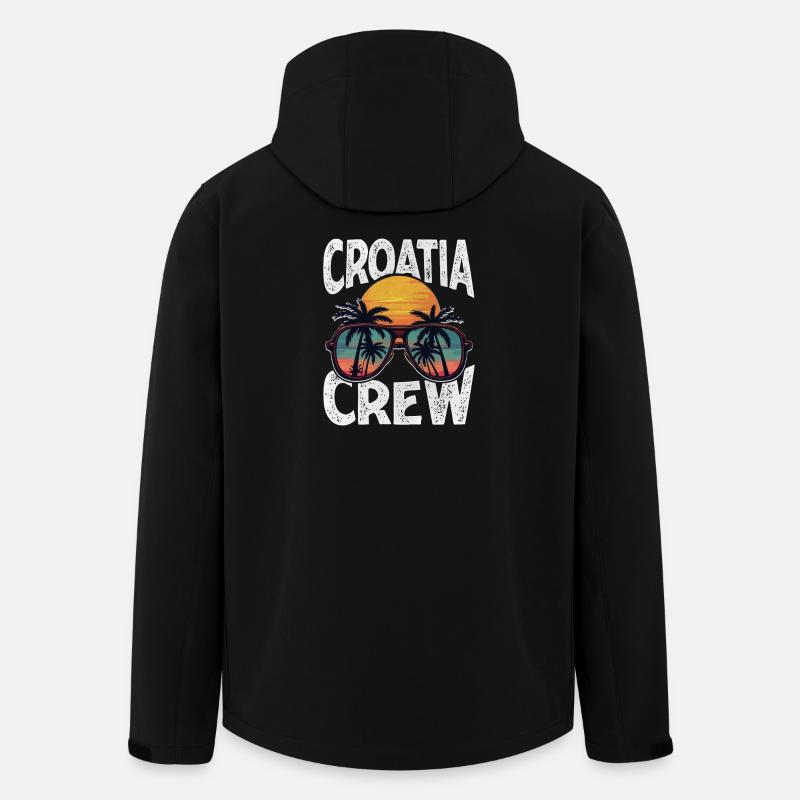 Équipage Croatia - Veste softshell homme en polyester recyclé Stanley/Stella - noir