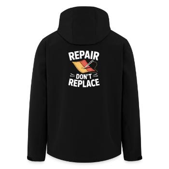 Réparation, ne pas remplacer - Veste softshell homme en polyester recyclé Stanley/Stella - noir - Dos - AI Model Male 185 light (185cm)