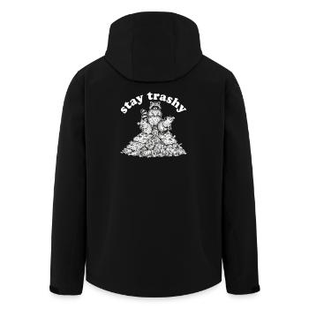 Stay Trashy Raccoon Opossum Skunk - Men’s Recycled Softshell Jacket by Stanley/Stella - black - Back - AI Model Male 185 light (185cm)