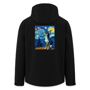 Chihuahua - Recycelte Männer Softshell-Jacke von Stanley/Stella - Schwarz - Hinten - AI Model Male 185 light (185cm)