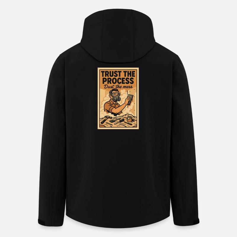 Trust the Process | Renovation Staub - Men’s Recycled Softshell Jacket by Stanley/Stella - black
