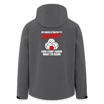 My bocce strategy Petanque Boule Boulespieler - Recycelte Männer Softshell-Jacke von Stanley/Stella - Anthrazit - Hinten - AI Model Male 185 light (185cm)