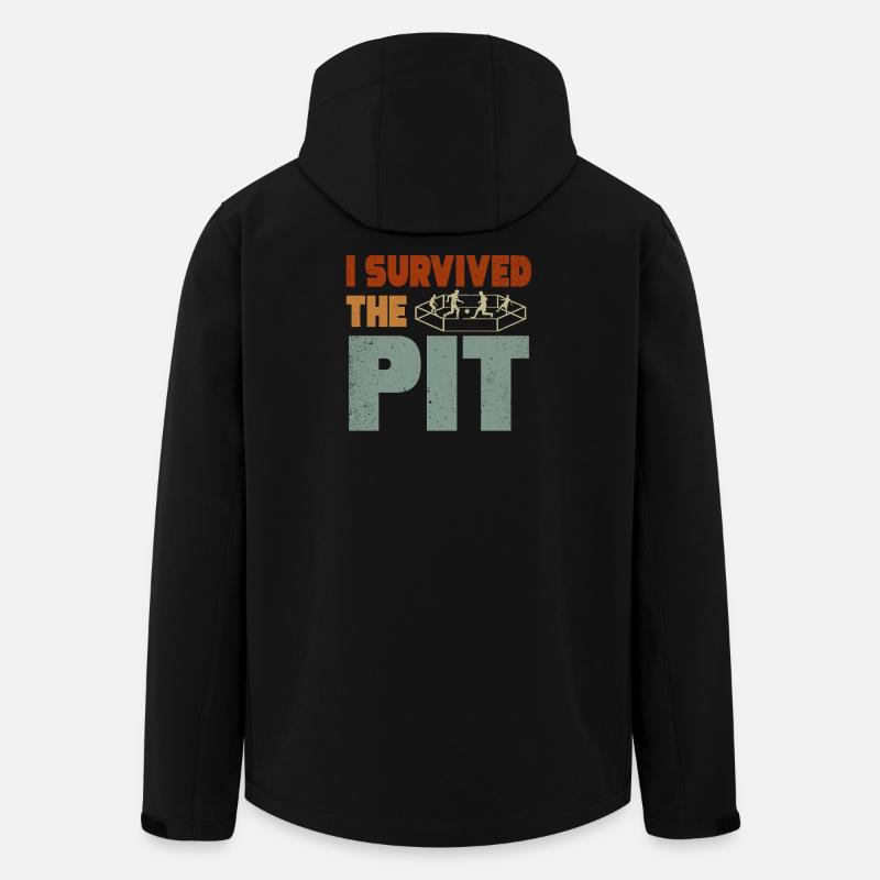 I Survived The Pit - Men’s Recycled Softshell Jacket by Stanley/Stella - black