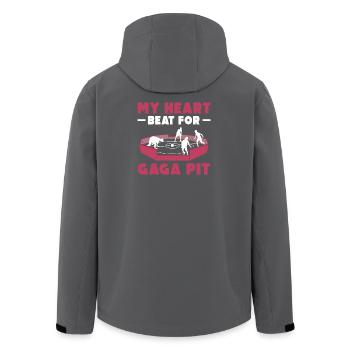 Mein Herz schlägt für Gaga Pit - Recycelte Männer Softshell-Jacke von Stanley/Stella - Schwarz - Hinten - AI Model Male 185 light (185cm)