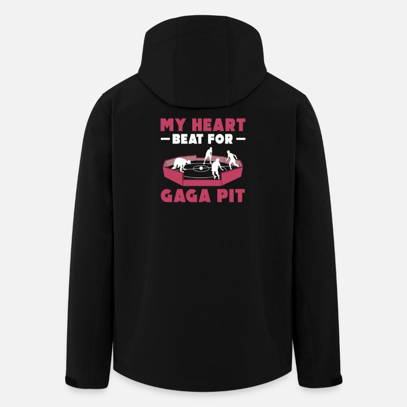 Mon cœur battait pour Gaga Pit - Veste softshell homme en polyester recyclé Stanley/Stella - noir