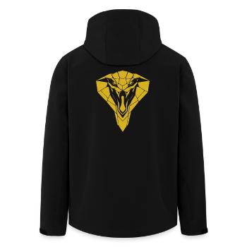 Silhouette géométrique dorée du cobra - Veste softshell homme en polyester recyclé Stanley/Stella - noir - Dos - AI Model Male 185 light (185cm)