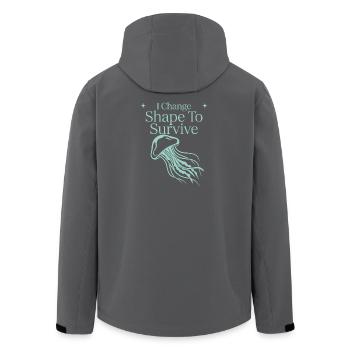 Jellyfish Ocean Jellyfish Flowy Soft Ocean Marine - Men’s Recycled Softshell Jacket by Stanley/Stella - black - Back - AI Model Male 185 light (185cm)
