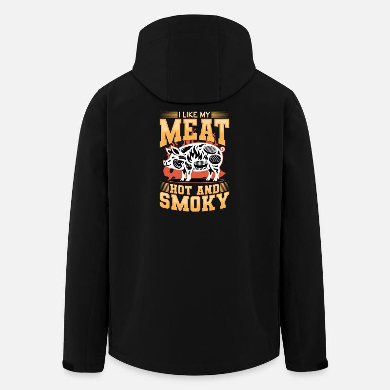 BBQ Grilling Meat Smoking Barbecue - Recycelte Männer Softshell-Jacke von Stanley/Stella - Schwarz
