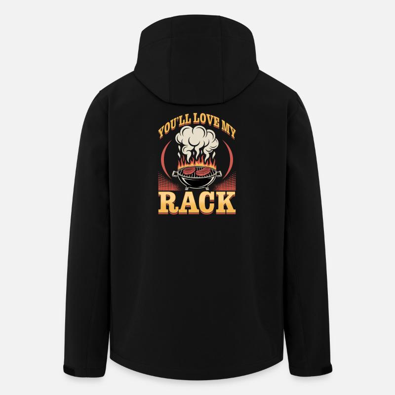 BBQ Grilling Meat Smoking Barbecue - Men’s Recycled Softshell Jacket by Stanley/Stella - black