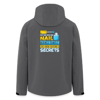 Nail Designer Nail Designer Cosmetics Nail Salon - Men’s Recycled Softshell Jacket by Stanley/Stella - anthracite - Back - AI Model Male 185 light (185cm)