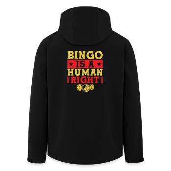 Bingo Game Is A Human Right Bingo - Recycelte Männer Softshell-Jacke von Stanley/Stella - Schwarz - Hinten - AI Model Male 185 light (185cm)