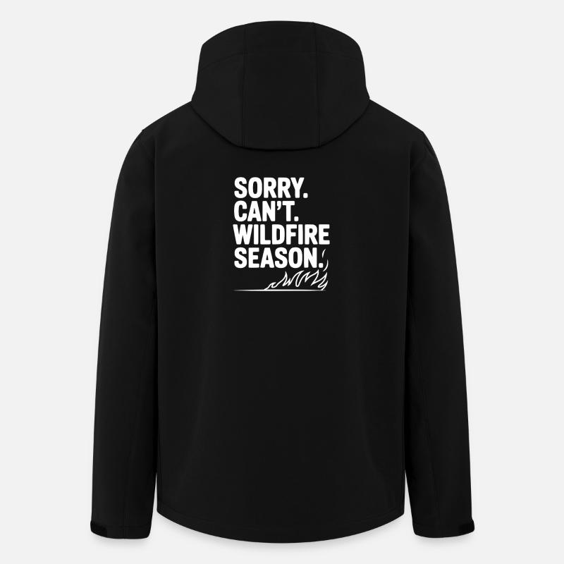 Sorry. Can't. Wildfire Season. - Men’s Recycled Softshell Jacket by Stanley/Stella - black