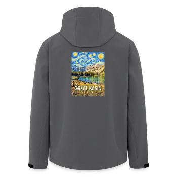 Parc national du Grand Bassin, Nevada - Veste softshell homme en polyester recyclé Stanley/Stella - noir - Dos - AI Model Male 185 light (185cm)