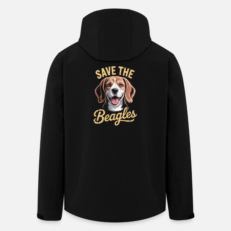 Rettet die Beagles - Recycelte Männer Softshell-Jacke von Stanley/Stella - Schwarz