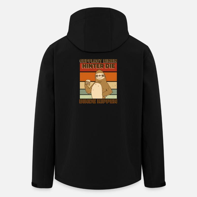Bier Faultier - Recycelte Männer Softshell-Jacke von Stanley/Stella - Schwarz