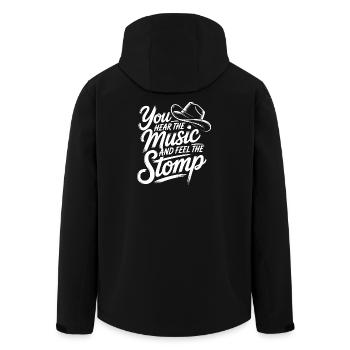 Line Dance Western Music Style - Recycelte Männer Softshell-Jacke von Stanley/Stella - Schwarz - Hinten - AI Model Male 185 light (185cm)