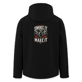 Grill Master Dad Father Hero BBQ Men - Men’s Recycled Softshell Jacket by Stanley/Stella - black - Back - AI Model Male 185 light (185cm)