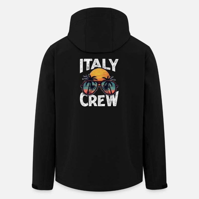 Italy Crew - Men’s Recycled Softshell Jacket by Stanley/Stella - black