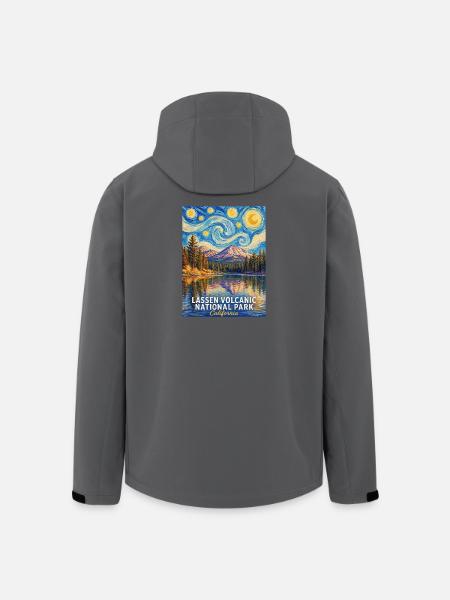 Let Volcano Night Poster California - Men’s Recycled Softshell Jacket by Stanley/Stella - black