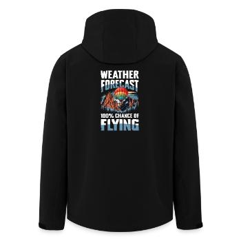 Prévisions météo : 100 % de chances de voler - Veste softshell homme en polyester recyclé Stanley/Stella - noir - Dos - AI Model Male 185 light (185cm)