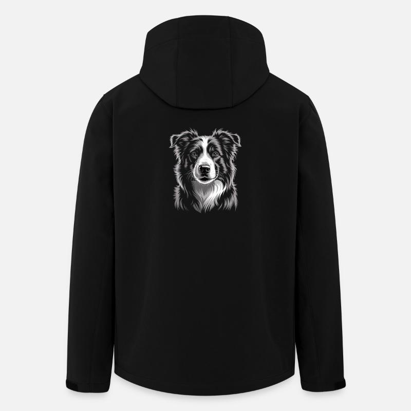 Boder Collie - Recycelte Männer Softshell-Jacke von Stanley/Stella - Schwarz