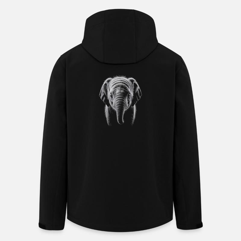 Elefantenkopf - Recycelte Männer Softshell-Jacke von Stanley/Stella - Schwarz