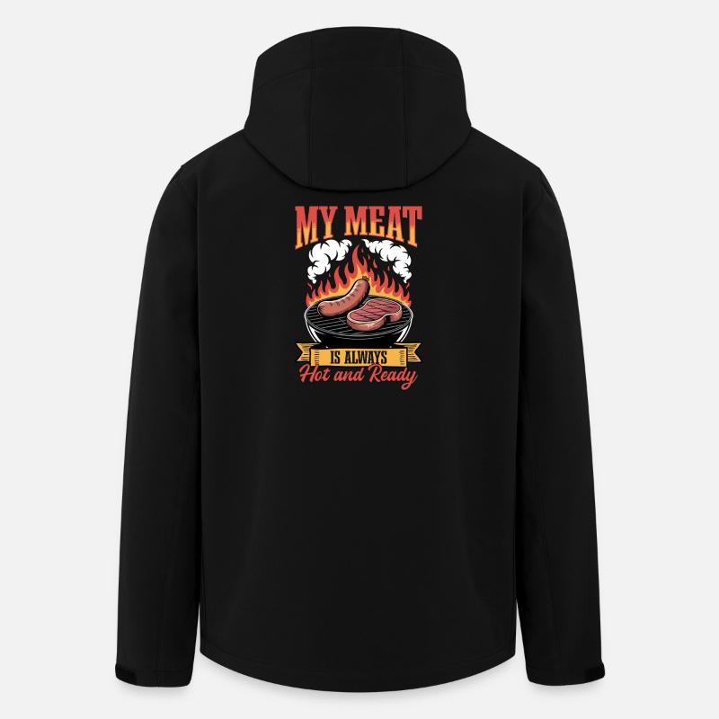 BBQ Grilling Meat Smoking Barbecue - Men’s Recycled Softshell Jacket by Stanley/Stella - black
