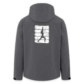 Yogini Sketch - Men’s Recycled Softshell Jacket by Stanley/Stella - black - Back - AI Model Male 185 light (185cm)