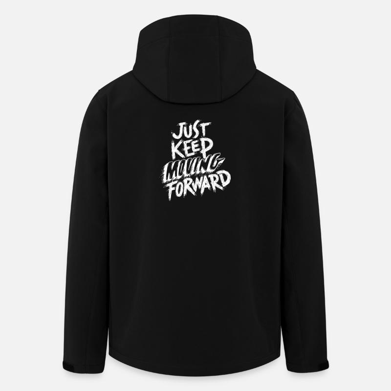 Mach einfach weiter vorwärts - Recycelte Männer Softshell-Jacke von Stanley/Stella - Schwarz