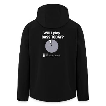 Bass Heute Lustiges Bassist Diagramm - Recycelte Männer Softshell-Jacke von Stanley/Stella - Schwarz - Hinten - AI Model Male 185 light (185cm)
