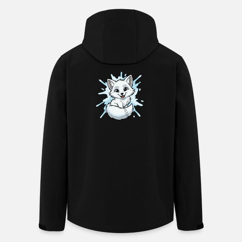 Water Splash Fox Character - Men’s Recycled Softshell Jacket by Stanley/Stella - black