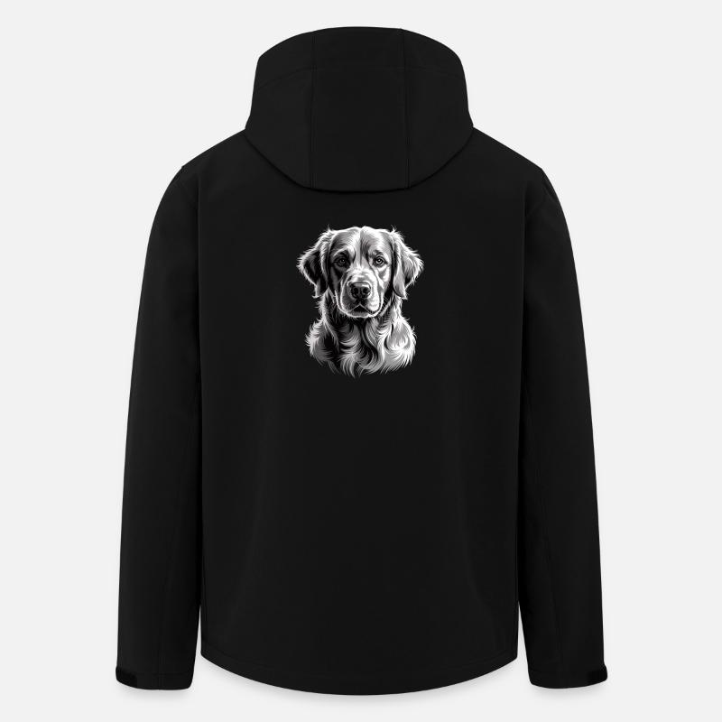 Golden Retriever - Recycelte Männer Softshell-Jacke von Stanley/Stella - Schwarz
