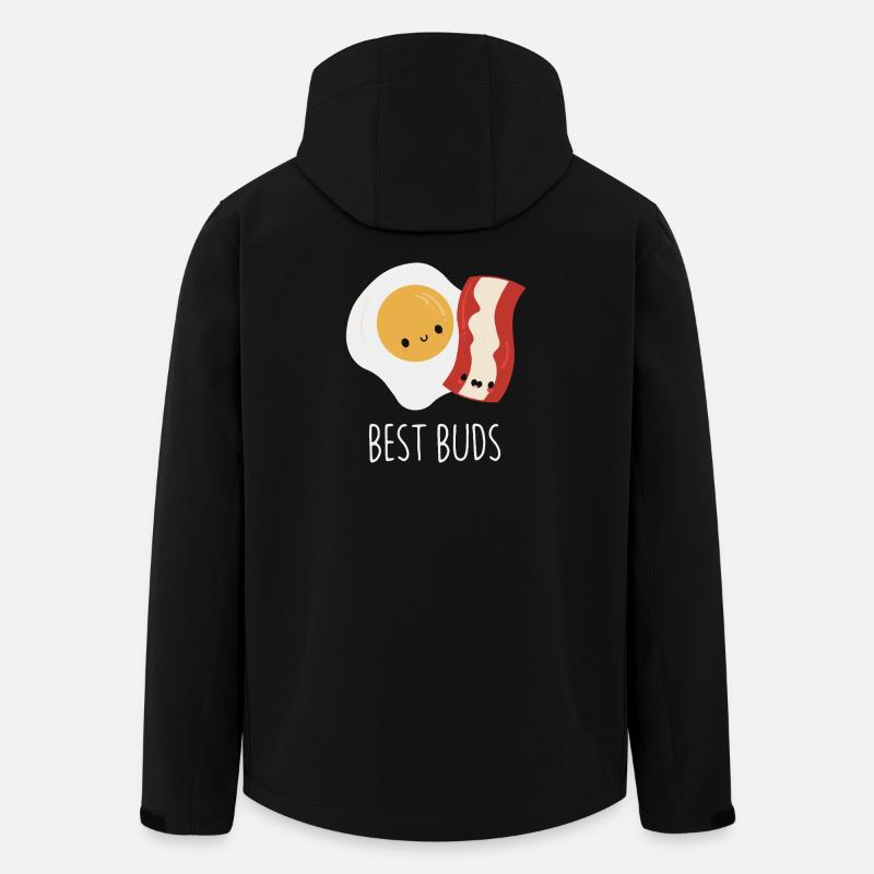 Best Buds : œuf et bacon - Veste softshell homme en polyester recyclé Stanley/Stella - noir