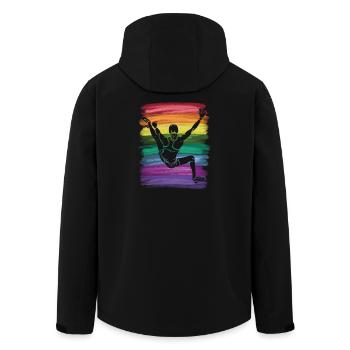 Boulderer Boulder Bouldern - Recycelte Männer Softshell-Jacke von Stanley/Stella - Schwarz - Hinten - AI Model Male 185 light (185cm)