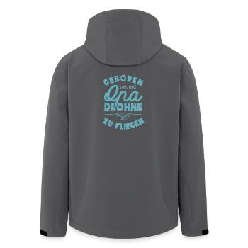 Geboren um mit Opa Drohne zu fliegen - Recycelte Männer Softshell-Jacke von Stanley/Stella - Schwarz - Hinten - AI Model Male 185 light (185cm)