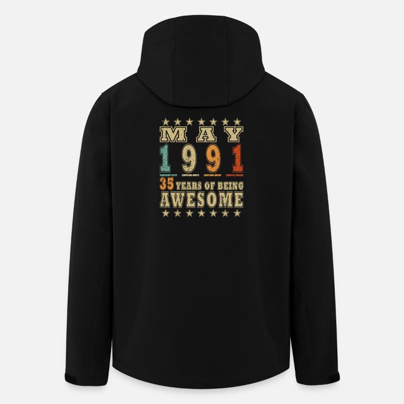 Mai 1991 – 35 ans d’Awesome - Veste softshell homme en polyester recyclé Stanley/Stella - noir