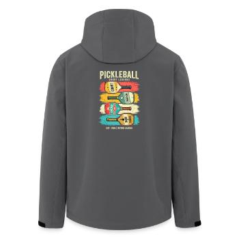 Funny Was That Out? Retro Pickleball Paddle - Recycelte Männer Softshell-Jacke von Stanley/Stella - Schwarz - Hinten - AI Model Male 185 light (185cm)