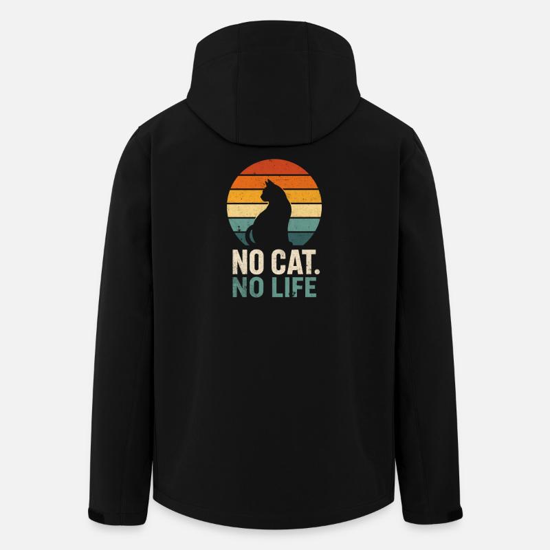 Pas de chat, pas de vie - Veste softshell homme en polyester recyclé Stanley/Stella - noir