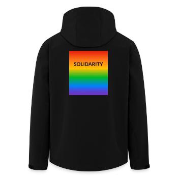 Allié Solidarité Arc-en-ciel Alliés LGBT Fierté - Veste softshell homme en polyester recyclé Stanley/Stella - noir - Dos - AI Model Male 185 light (185cm)